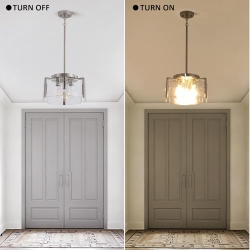 Glass Drum Chandelier for Dining Room