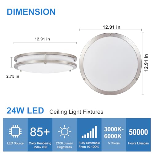 DLLT Flush Mount LED Ceiling Light