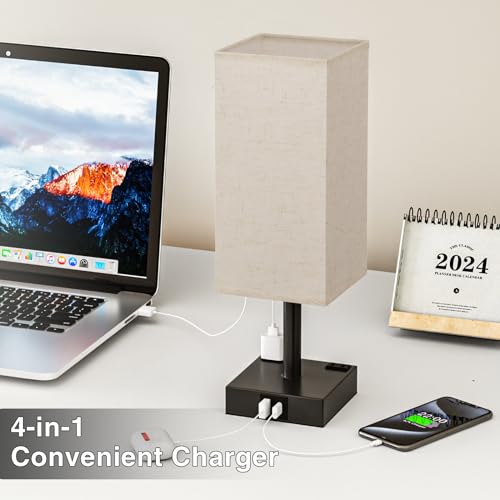 Beige Touch Table Lamp for Bedroom