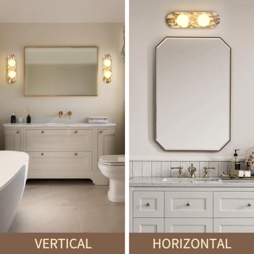 17.7 inch Natural Marble Wall Sconce