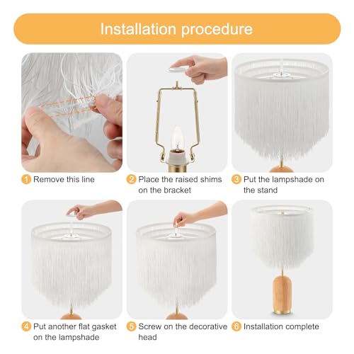 5 Tier Cake Drum Tassel Lamp shade Replacement for Table Lamps