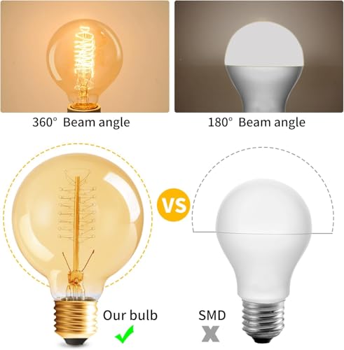 G80 Globe Edison Light Bulb (6 Count)