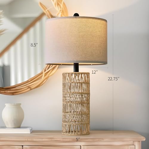 Boho Table Lamps Set of 2 for Living Room