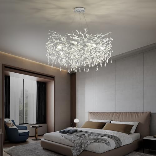 Modern Crystal Tree Branch Chandelier (9 Count)