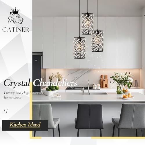 Black Crystal Cluster Pendant Light