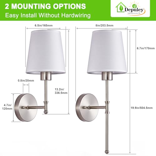 Battery Operated Wall Sconce (2 Count)
