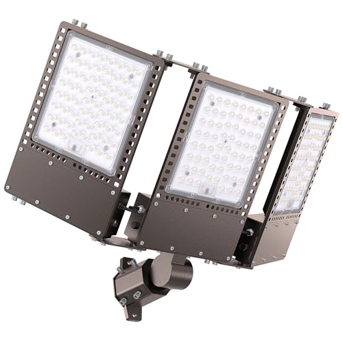 2025 New Upgraded 300W Dusk to Dawn LED Parking Lot Light 45000lm 5000K