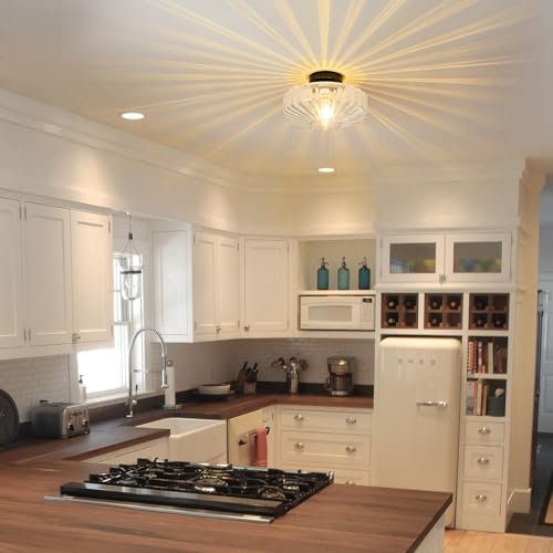 Glass Semi Flush Ceiling Lights