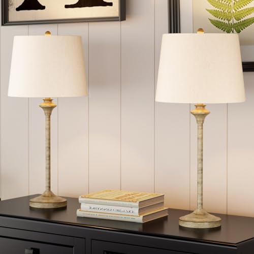 Farmhouse Buffet Table Lamps Set of 2 for Living Room (2 Count)