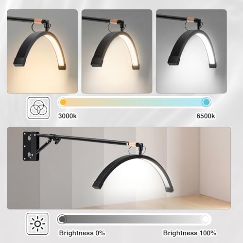Wall Mount Lash Lamp Half Moon Shaped LED Lash Nail Light Cool