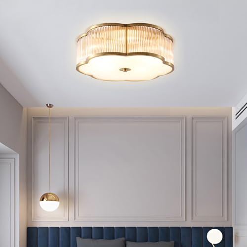 20 in Vintage Style Brass Ceiling Light for Dining Room Living Room