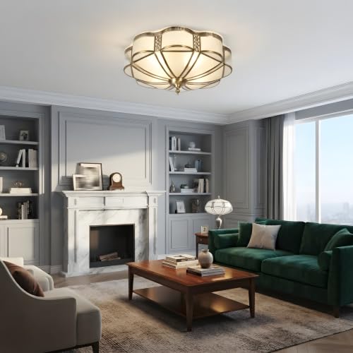 Brass Flush Mount Ceiling Light
