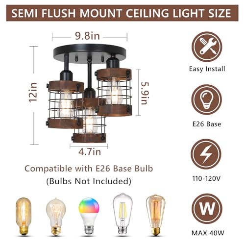 Semi Flush Mount Ceiling Light