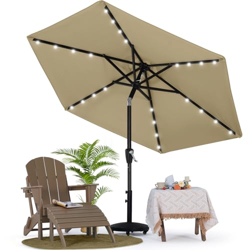 7.5ft Patio Umbrella with Solar Lights
