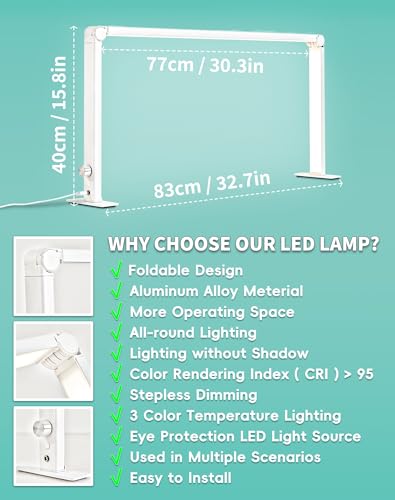 Foldable Half Moon Light for Nail Desk