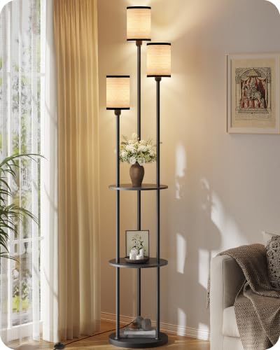 Floor Lamp with Shelves