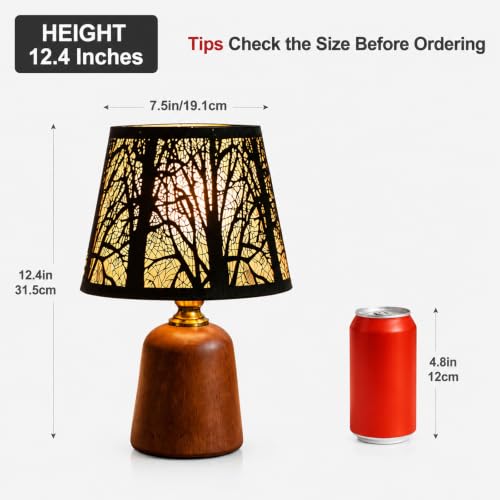 12.4" Rustic Forest Table Lamp