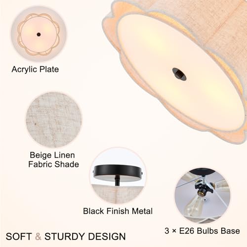 18" Large Semi Flush Mount Ceiling Light
