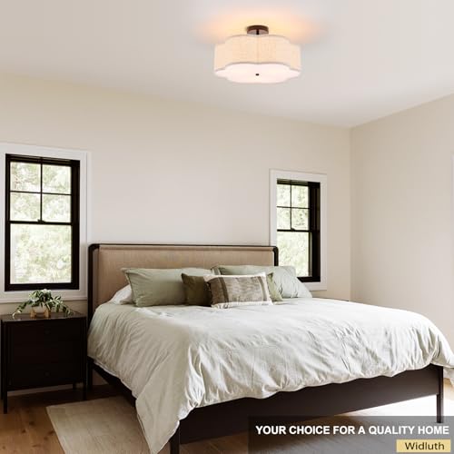18" Black Semi Flush Mount Ceiling Light
