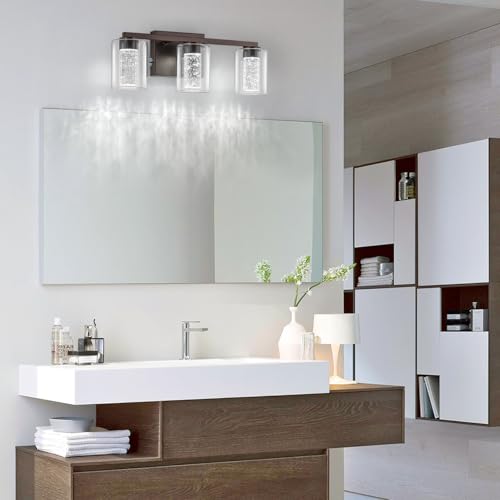 3 Light Bronze Vanity Light with 3 Color Modes (3 Count)