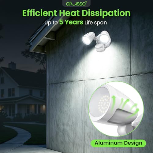 Motion Sensor Outdoor Lights Metal Heads