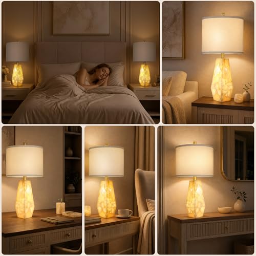Alabaster Table Lamps Set of 2 (2 Count)