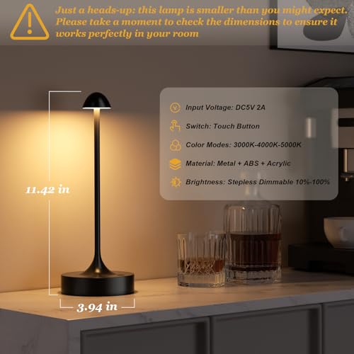 Cordless Rechargeable Table Lamp (2 Count)