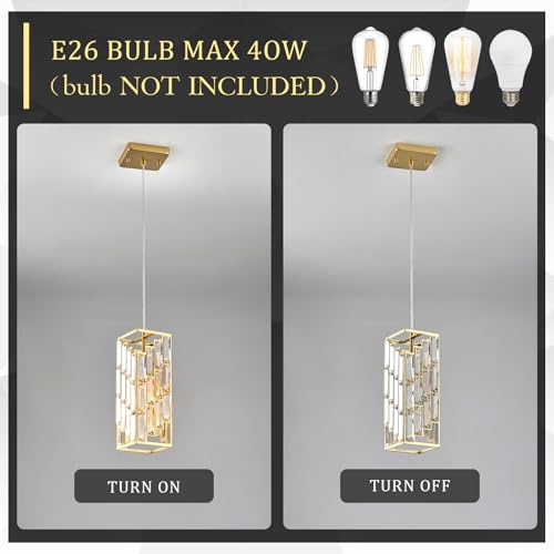 Gold Crystal Pendant Light 3 (3 Count)
