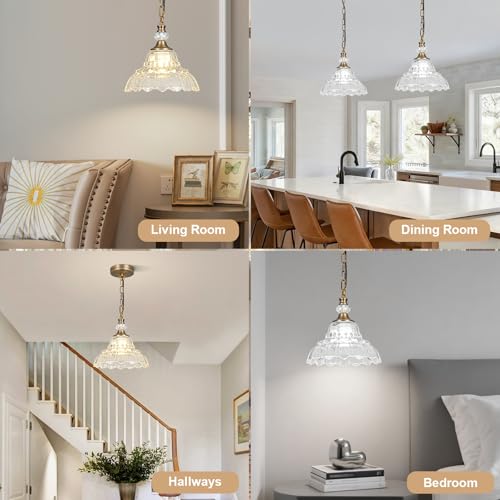 1 Piece Vintage Chandelier in Matte Antique Brass Finish with Flower (1-Light / Antique Brass and Chain Style)