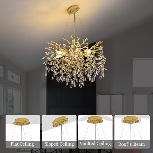 Tree Branch Chandelier Modern Crystal Pendant Light
