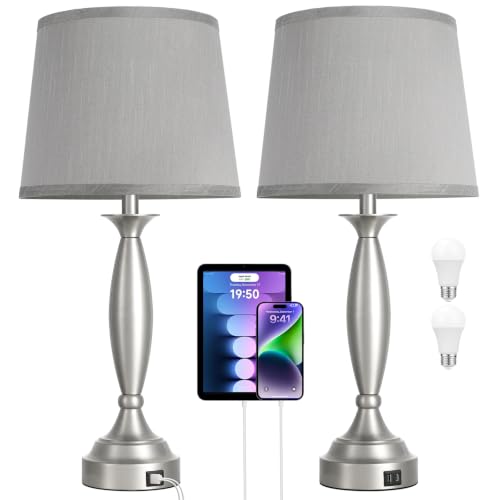 Bedroom Lamps for Nightstand (2 Count)