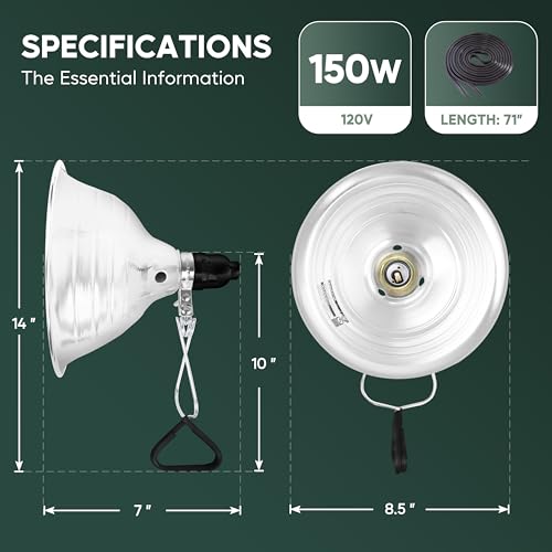 8.5" Clamp Light Socket (2 Count)