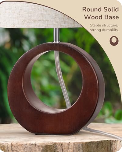 13.4" Small Wood Table Lamp