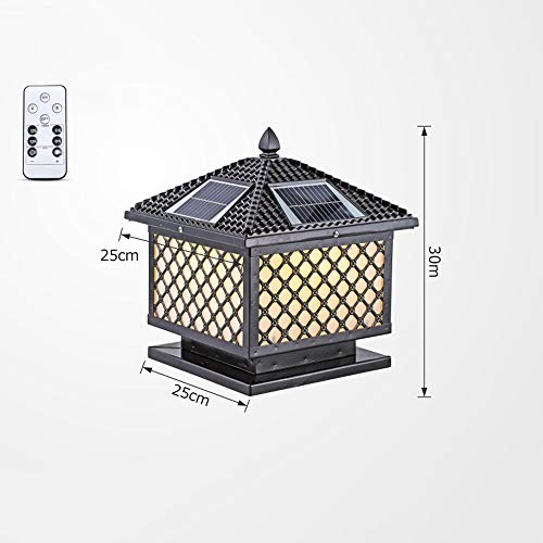 Outdoor Lamp Post Light Creative LED Remote Control Solar Continental Outdoor Glass Table Lamp Creative Modern Industry Decoration Column Lamp Post Light Street Light Alu