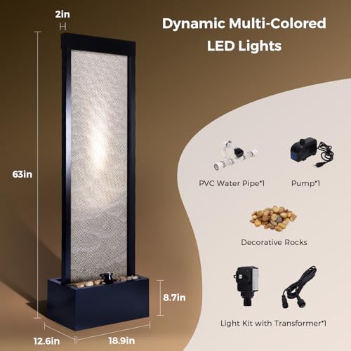 Mesh Panel Waterfall Fountain