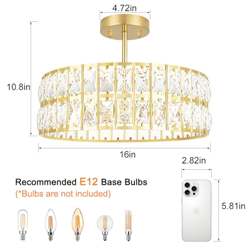 Crystal Ceiling Light Fixture