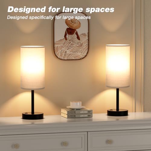 17.4" Grey Lamp for Bedroom