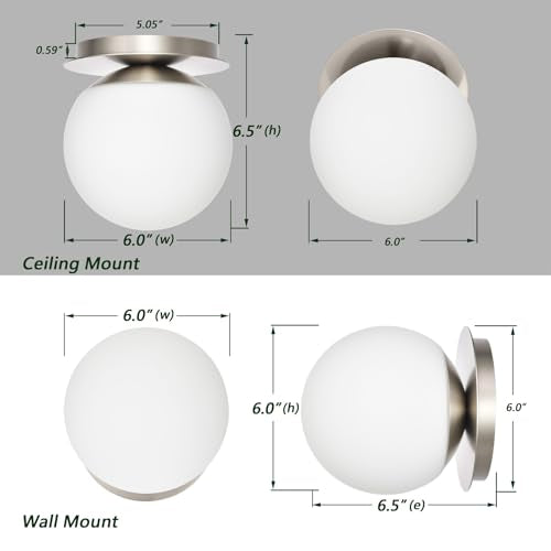 Wall Sconces 1 Light Modern Globe Sconce in Brushed Nickel
