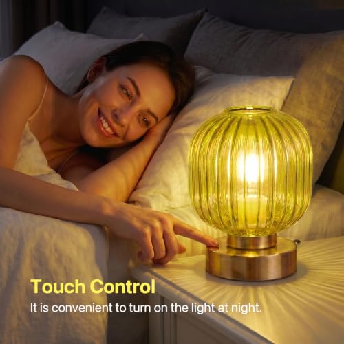 Green Touch Glass Table Lamp