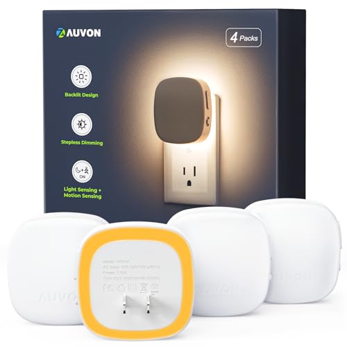 Plug in LED Backlit Night Light 4 Packs (4 Count)