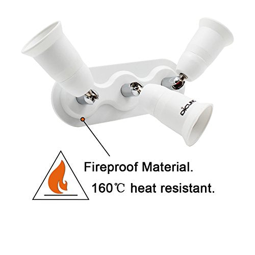 Light Socket Splitter 3 Way Adapter