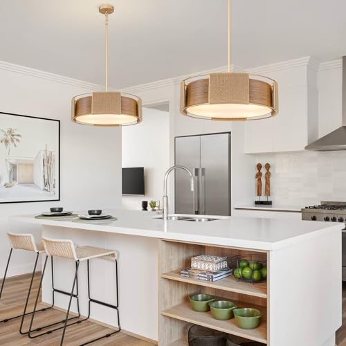 Modern Rattan Chandelier