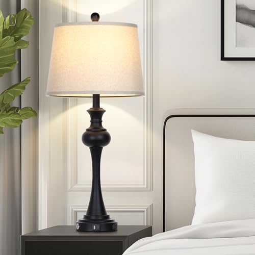 28.75 " 3 Way Touch Control Modern Table Lamp Set of 2 for Living Room (2 Count)
