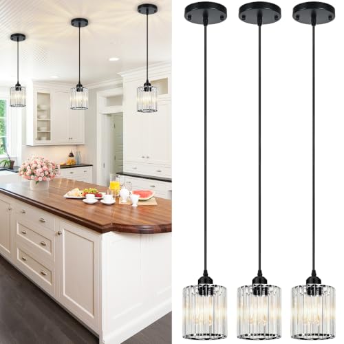 3 Pack Pendant Lights Kitchen Island Black Island Lights for Kitchen