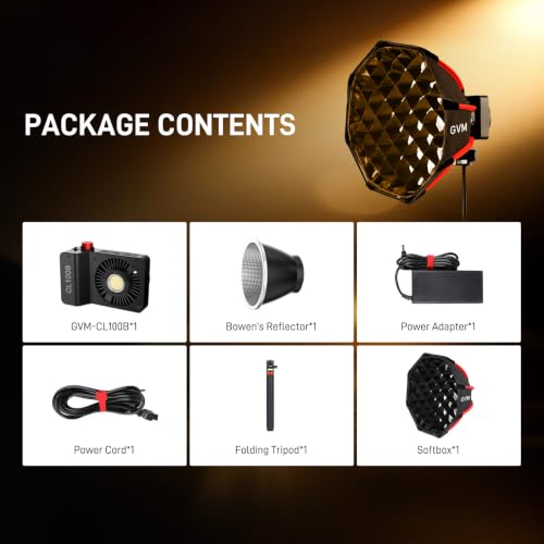 GVM 100W Bi Color COB Video Light Kit with Softbox & Stand