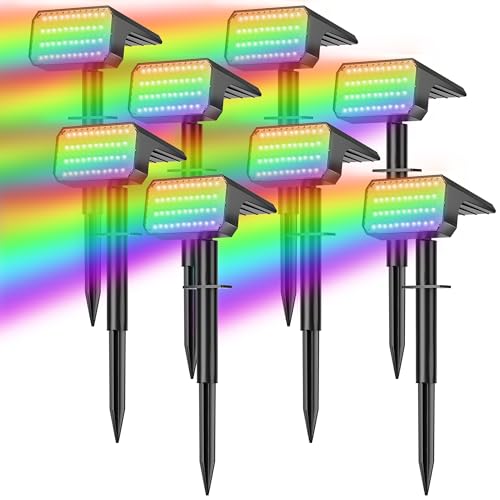 Solar Spot Lights Outdoor Color Changing (8 Count)