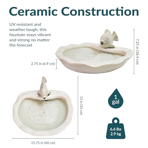 Sunnydaze 7" Fish Spout Tabletop Water Fountain