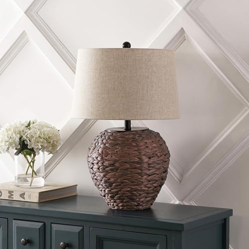 Alaro Table Lamp Woven Water Hyacinth Basket 24.5"