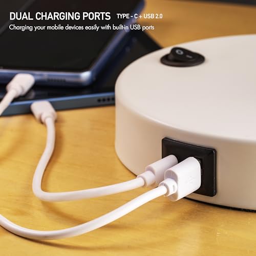 Astrum LED Desk Lamp with Dual USB Charging Ports