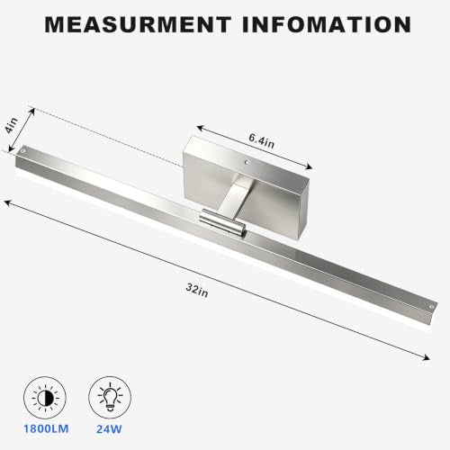 Modern Bathroom Vanity Light 32 inch